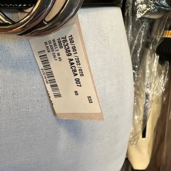 Gucci Interlocking G Logo Patent Leather Black Belt - Picture 4 of 8